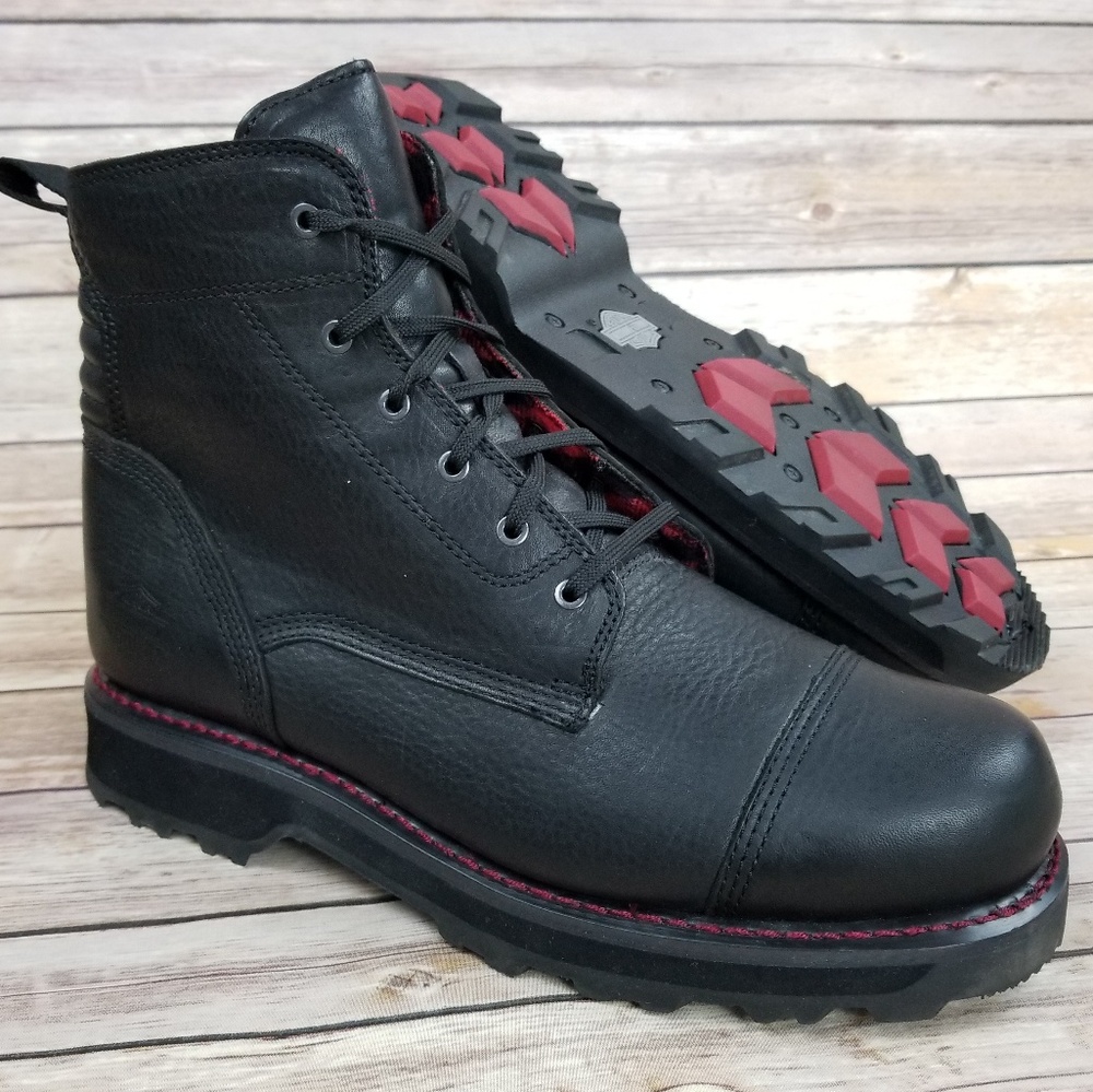 HD Harley Davidson 12 Cap Toe Motorcycle Boots